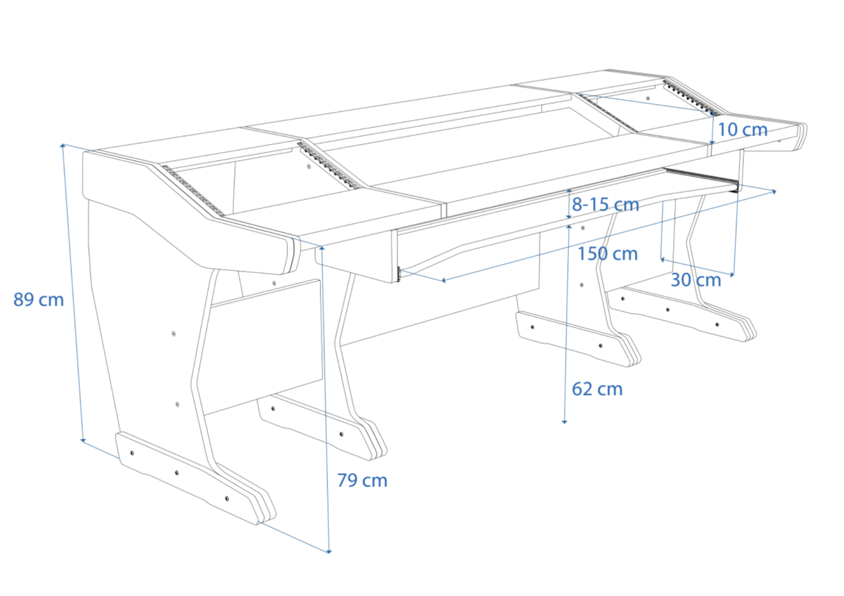 Disegno tecnico in prospettiva Control 88 Buso Audio