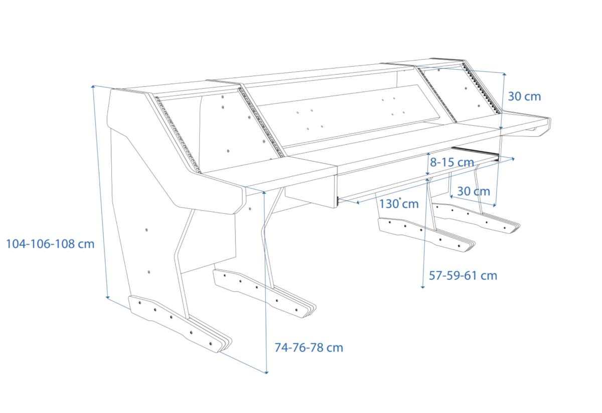 Disegno tecnico in prospettiva Control Raven Max Double Buso Audio