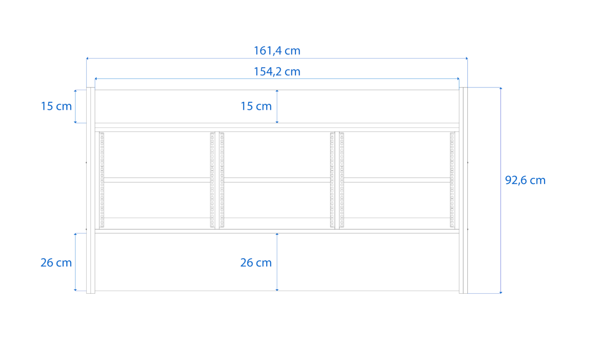 Disegno tecnico quotato con misure Master 3 Buso Audio