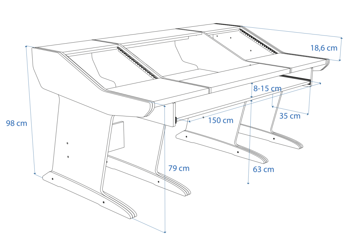Disegno tecnico in prospettiva Midas F32 Buso Audio