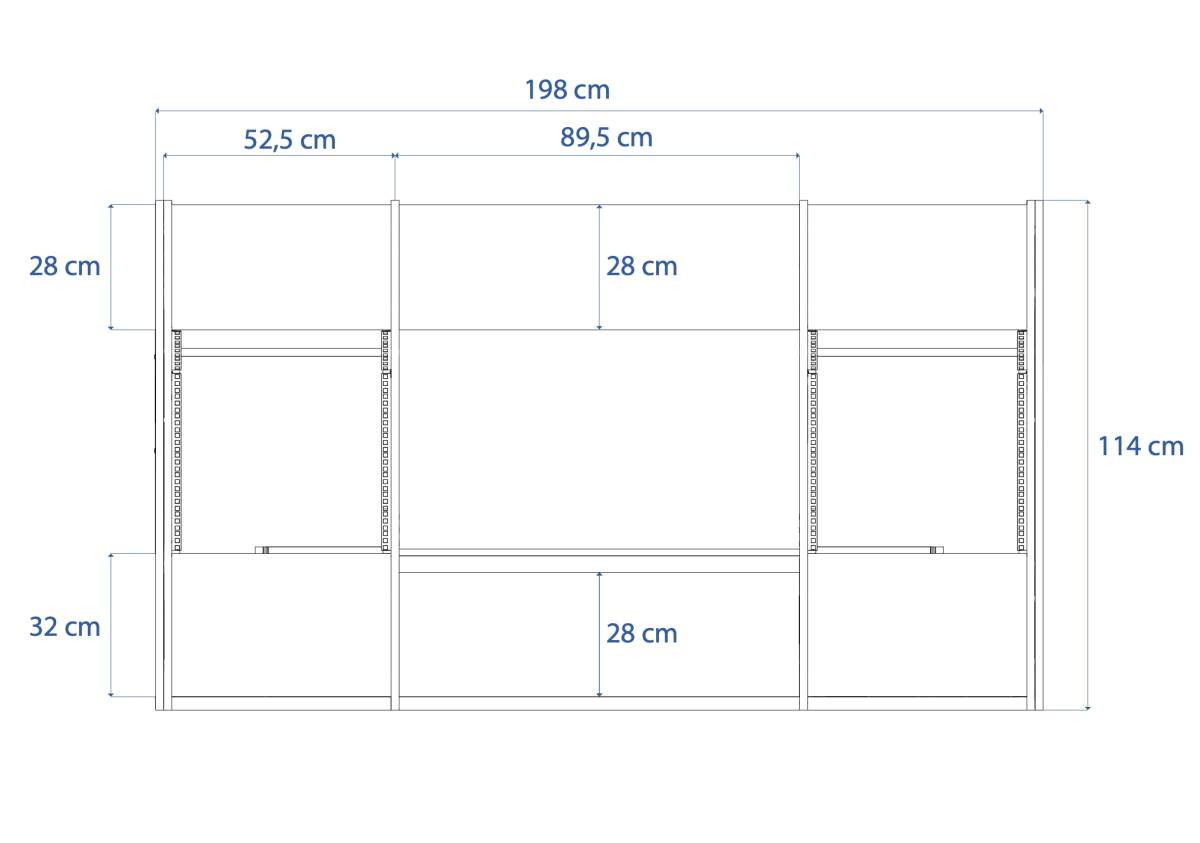 Disegno tecnico quotato con misure Midas M32 Buso Audio