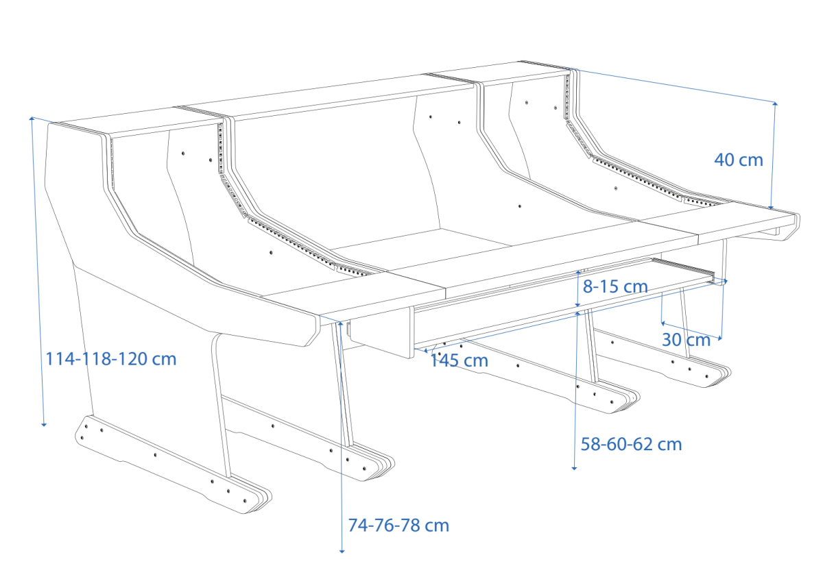 Disegno tecnico in prospettiva NEVE 5088 Buso Audio
