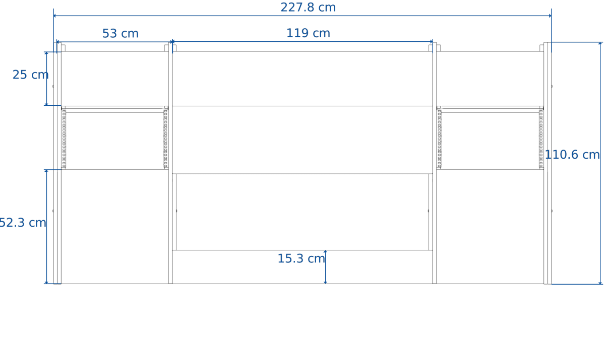Disegno tecnico quotato con misure NEVE 8424 Buso Audio