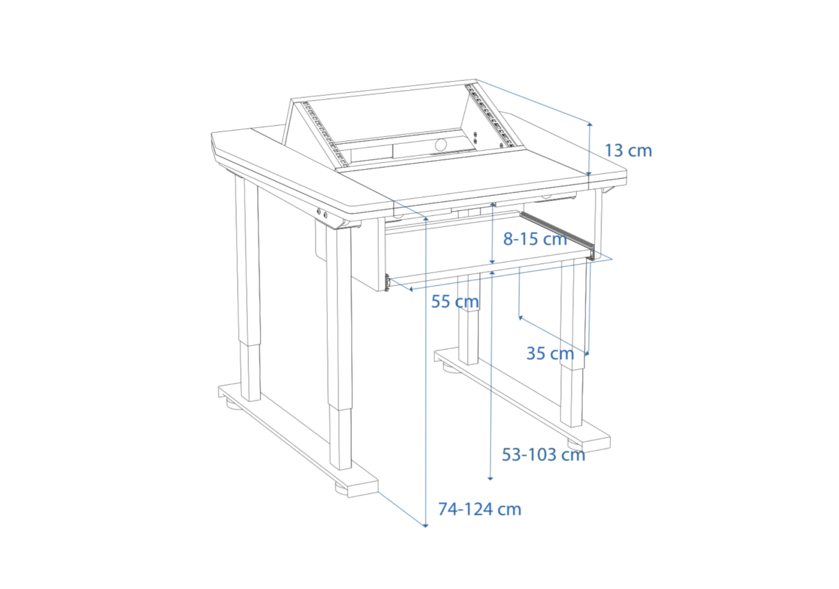 Disegno tecnico in prospettiva Producer 1 Rise Pro Buso Audio