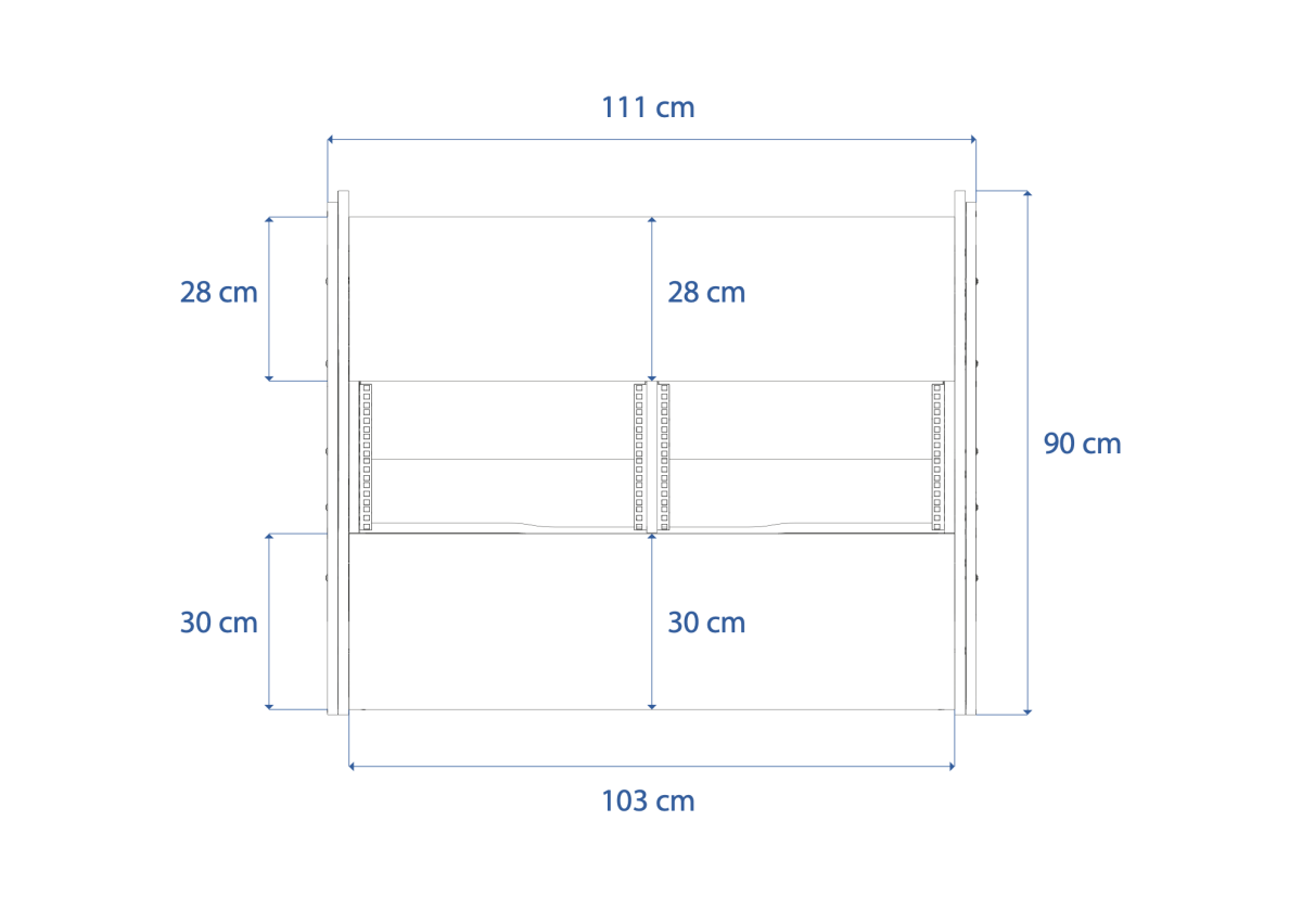 Disegno tecnico quotato con misure Producer 2 Buso Audio