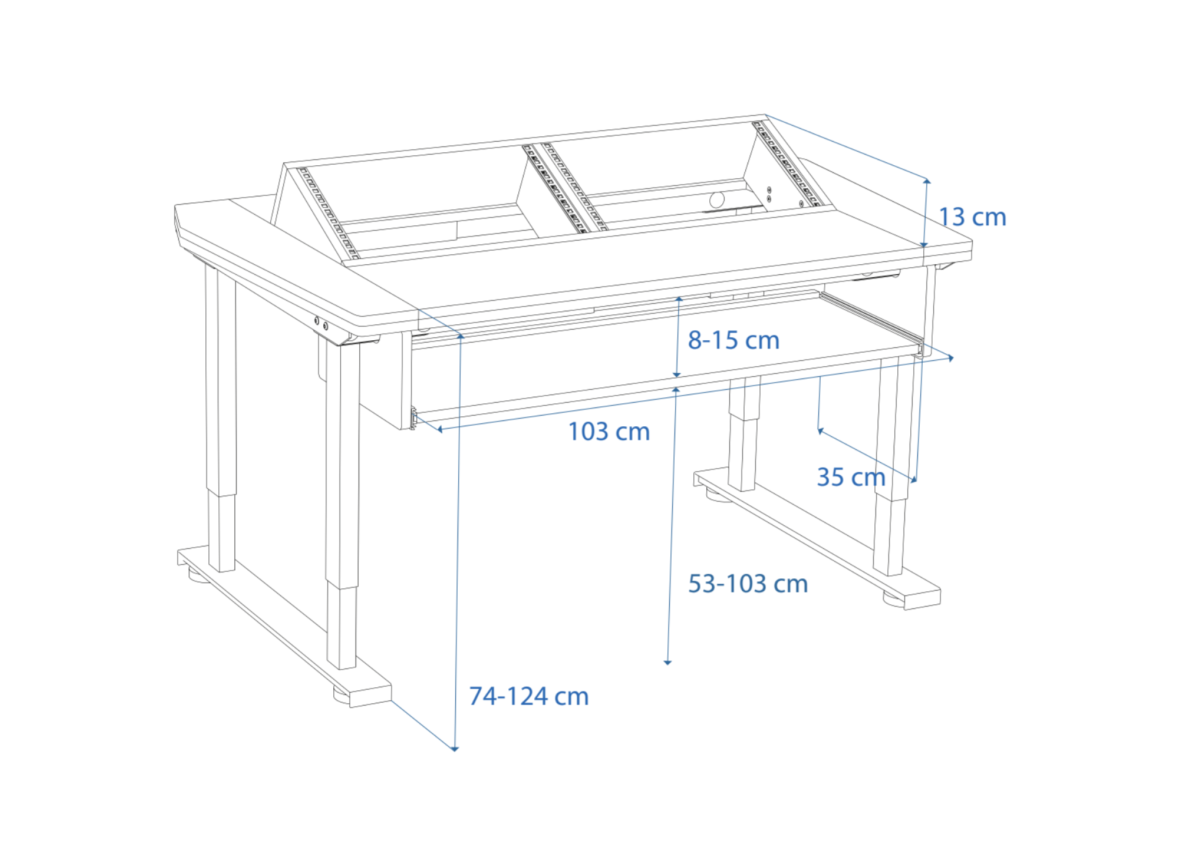 Disegno tecnico in prospettiva Producer 2 Rise Pro Buso Audio