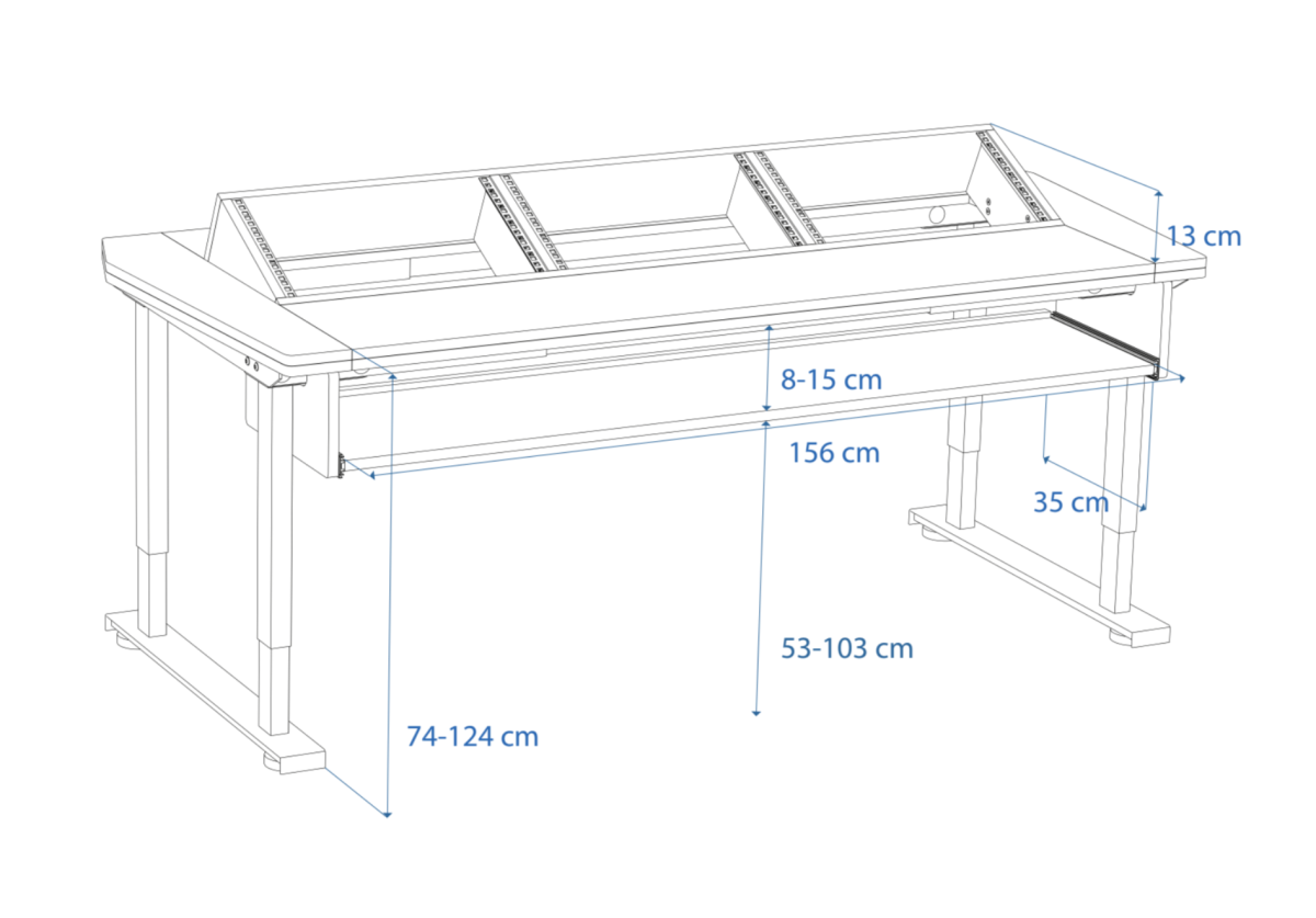 Disegno tecnico in prospettiva Producer 3 Rise Pro Buso Audio