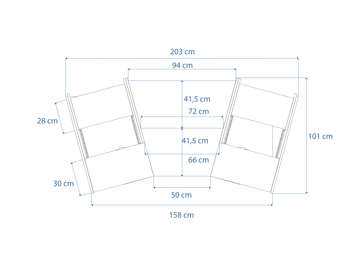 Disegno tecnico quotato con misure Producer 61 Buso Audio