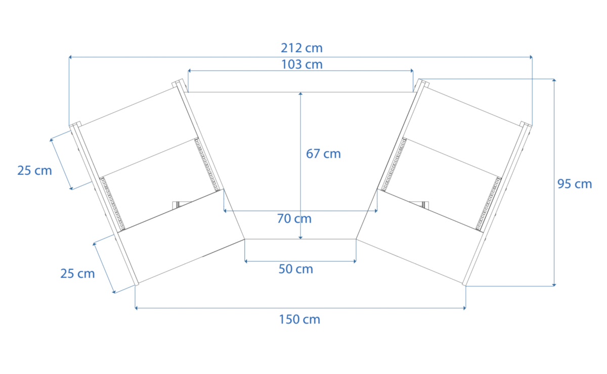 Disegno tecnico quotato con misure Producer Mini Buso Audio
