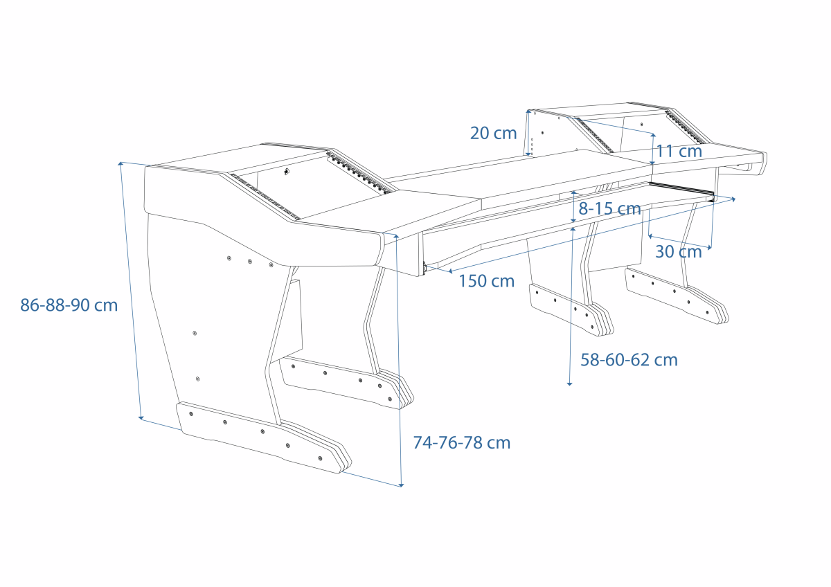 Disegno tecnico in prospettiva Producer XL Buso Audio