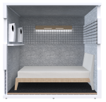 Interno personalizzato della cabina insonorizzata Studiobricks Dream Custom