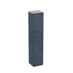 Echo Totem quadrato in feltro di PET grafite con coperchio nero lucido