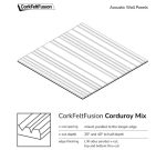 Disegno tecnico del pannello CORK FELT Corduroy MIX 12 mm