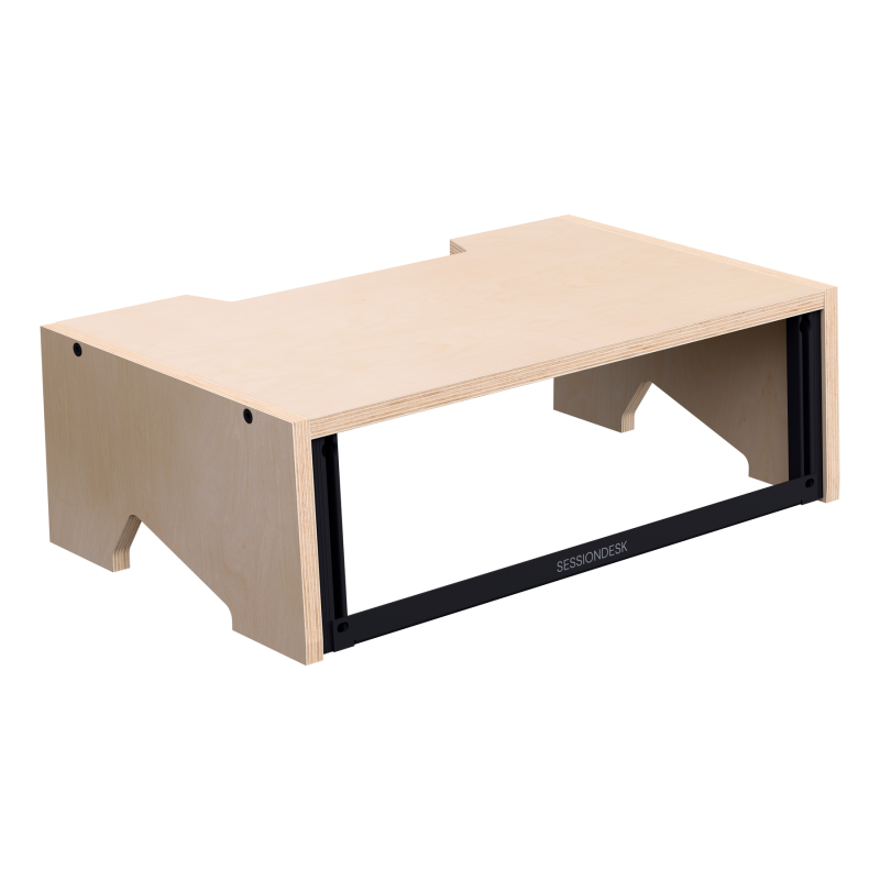 Sessiondesk HOME RACK 2.0: modulo rack 3 unità in betulla, vista 1