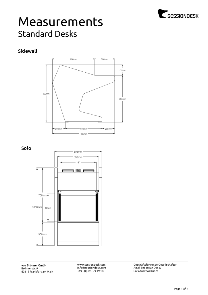Disegno tecnico con misure