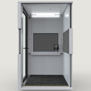 Test di certificazione acustica della cabina Studiobricks Audiolab in laboratorio